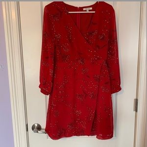 Madewell Red floral dress.